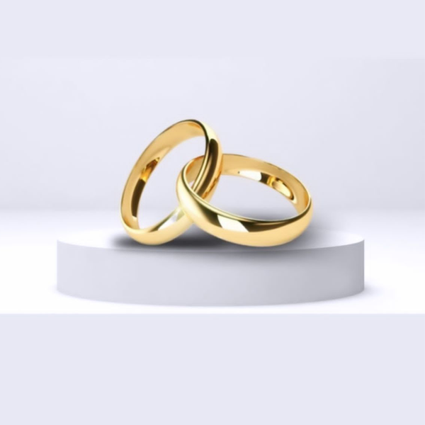 14k Duo wedding ring woman #7 man #9